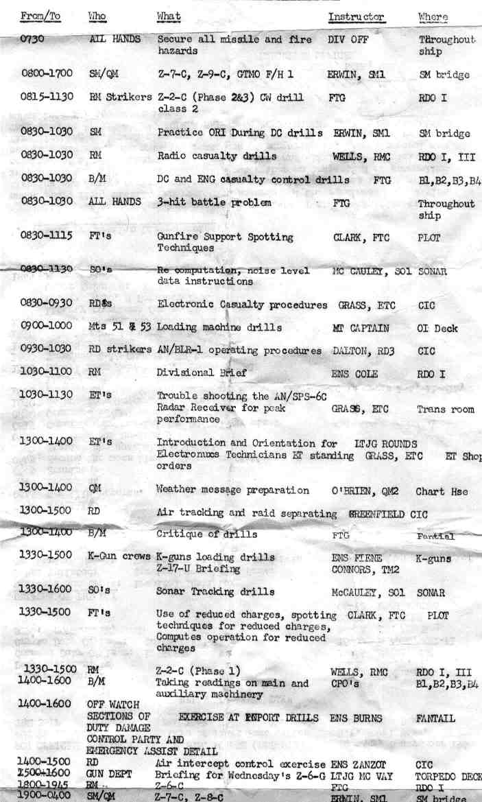 Plan of the Day 8 Nov 1960 Page 2