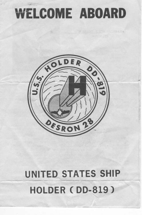 USS Holder Family Day Pamphlet - Front Page