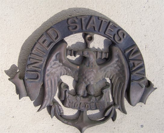 US Navy brass with 'Holder' carved in it
